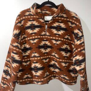 Cropped American Eagle Quarter Zip (size adult medium)